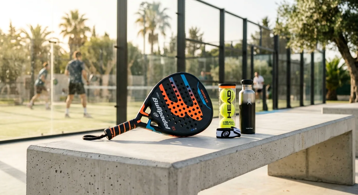 Aesthetic Padel Court Action Closeup